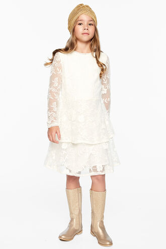 EMBER LACE DRESS in colour CLOUD DANCER