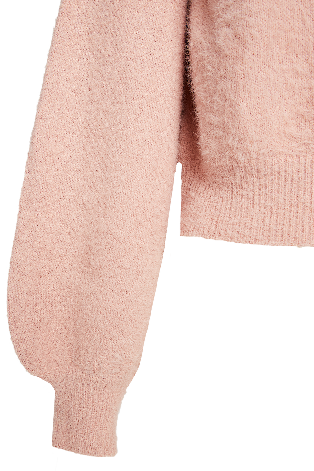 BELL SLEEVE FLUFFY KNIT in colour PINK LADY