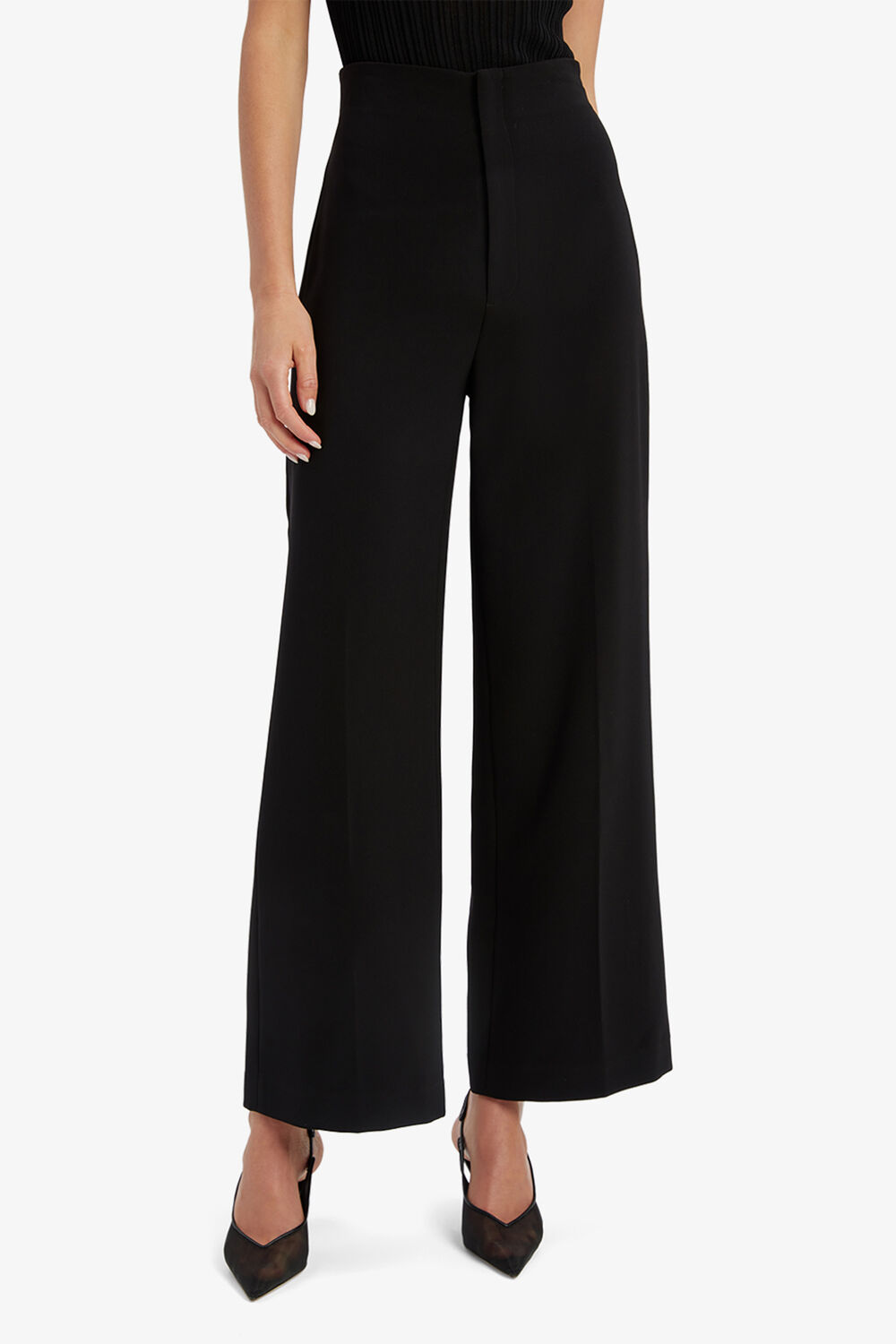 ANNA HIGH WAIST PANT in colour CAVIAR