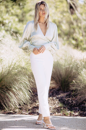 OPAL TOP in colour DUSTY AQUA