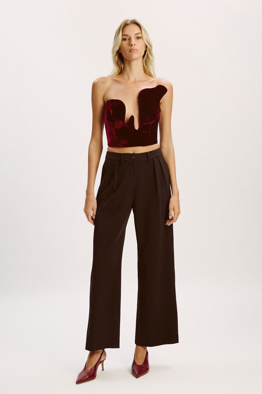 Rosalyn Straplessvelour Top