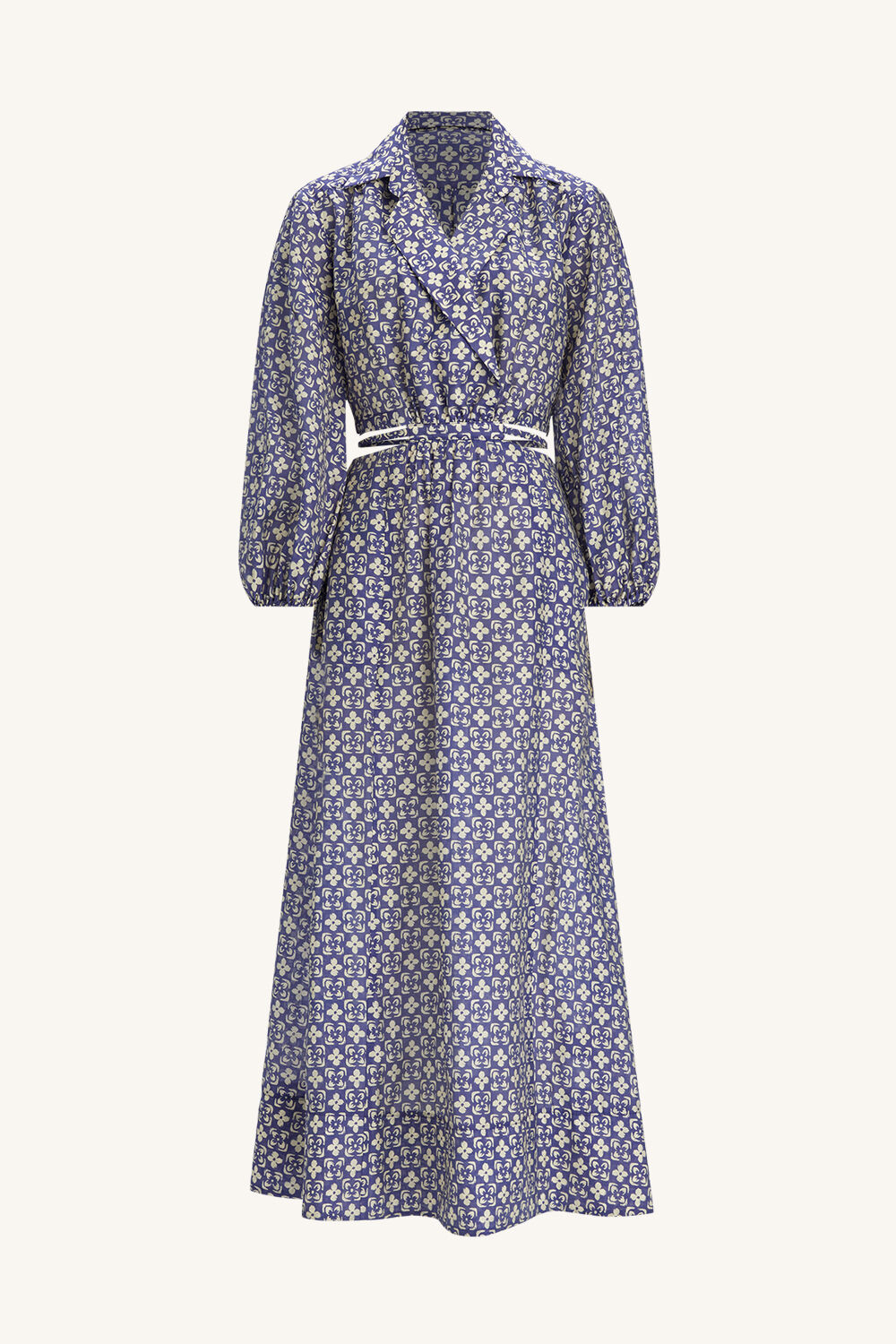 ARDEN PRINTED MIDI DRESS in colour DRESS BLUES