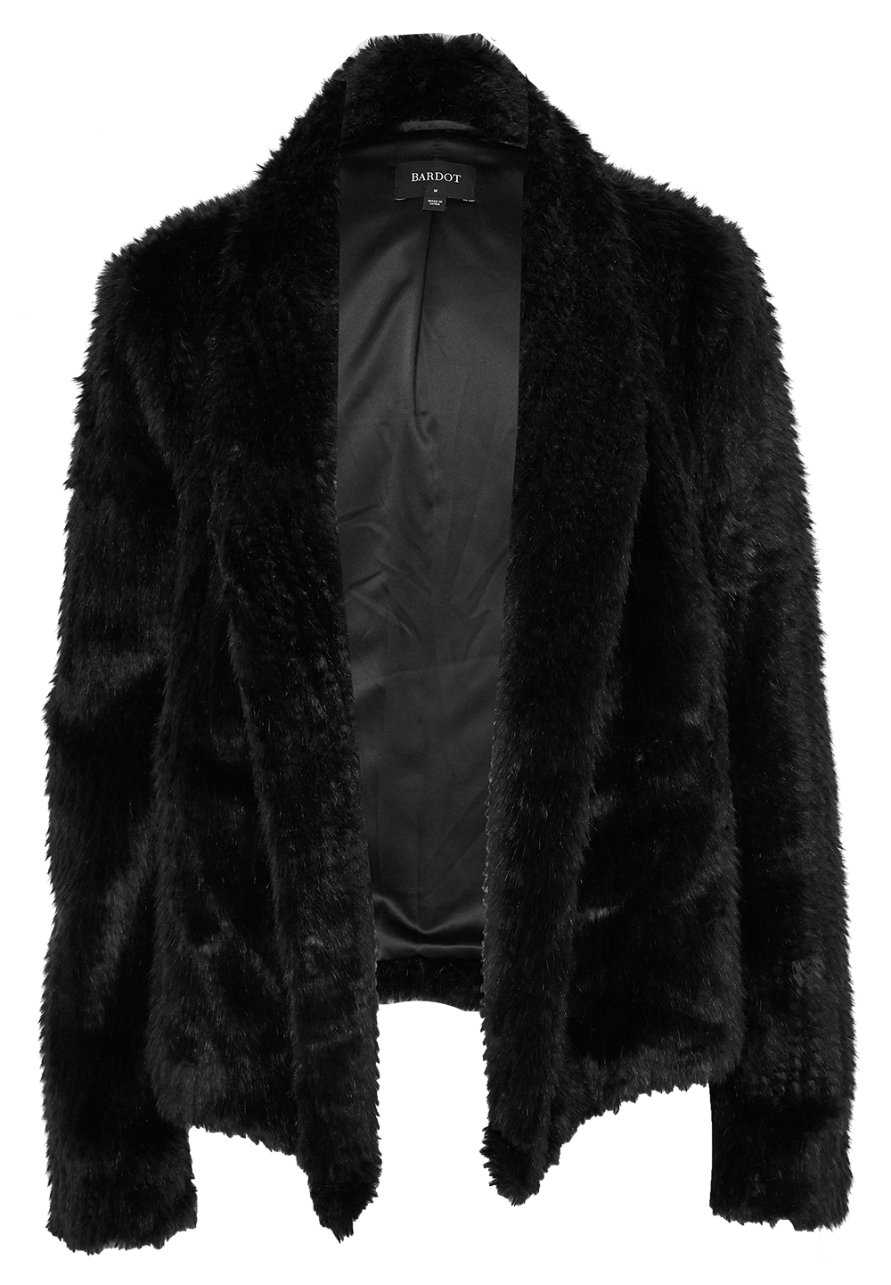 faux fur waterfall jacket