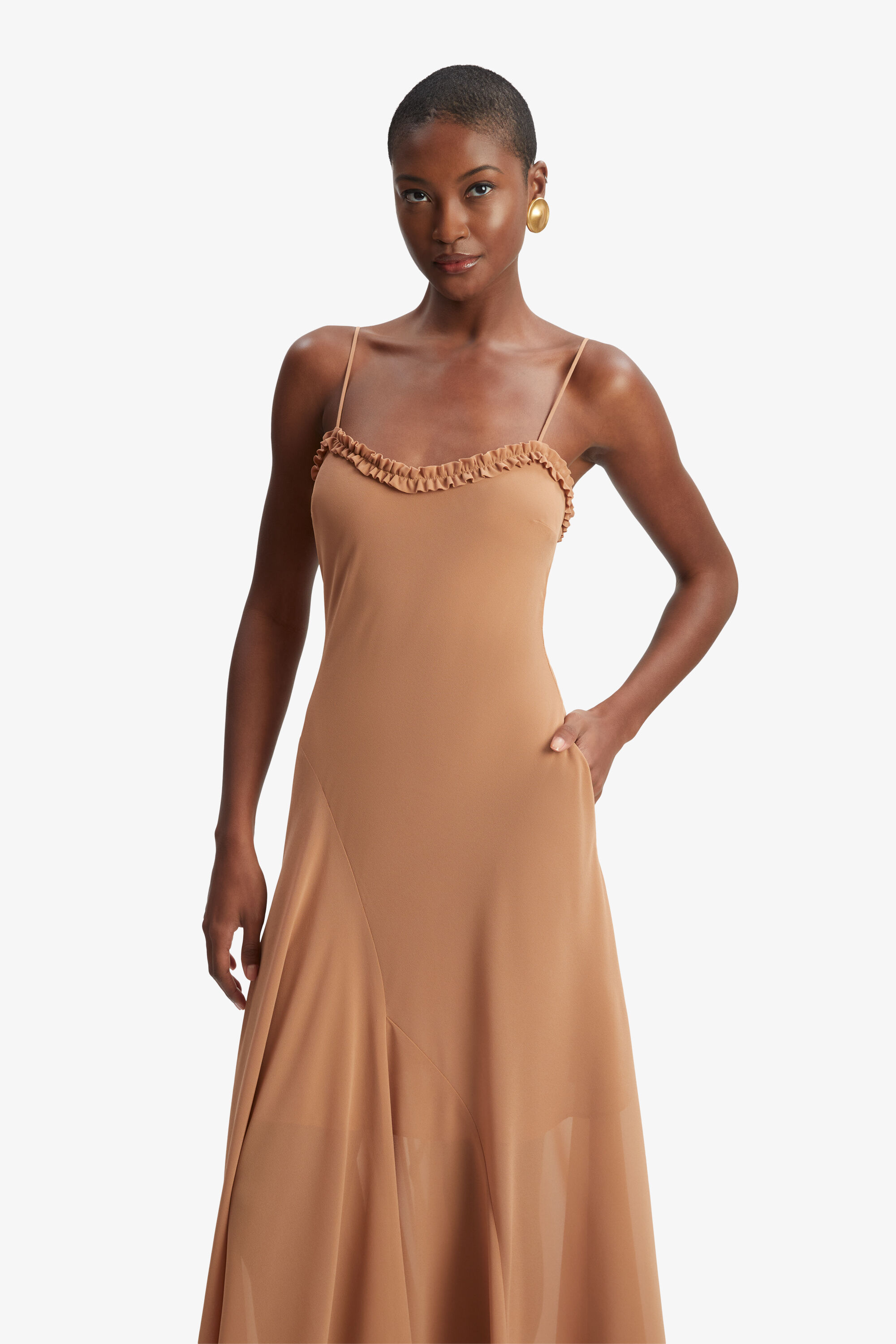 Frill trim dress outlet