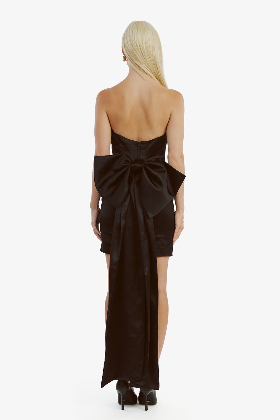 Eleni Bow Back Satin Dress