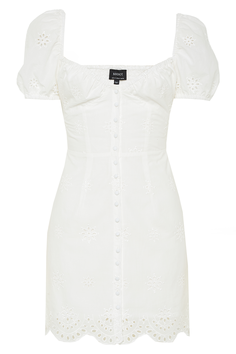 CHRISTIE MINI DRESS in colour CLOUD DANCER