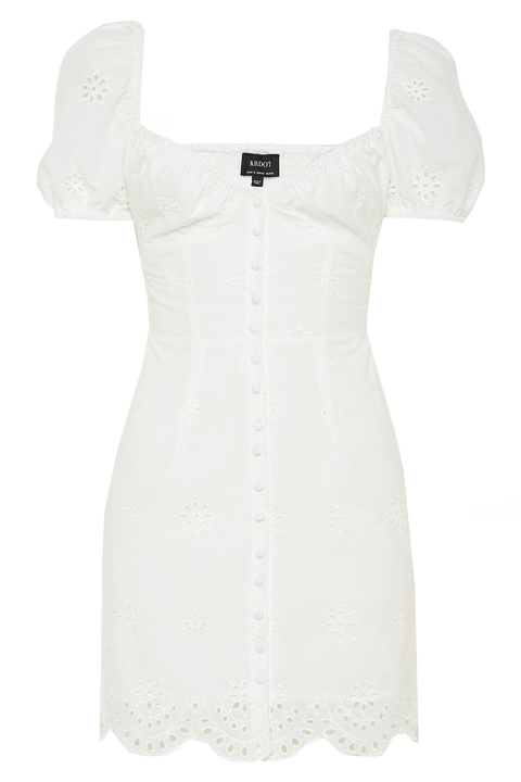 CHRISTIE MINI DRESS in colour CLOUD DANCER