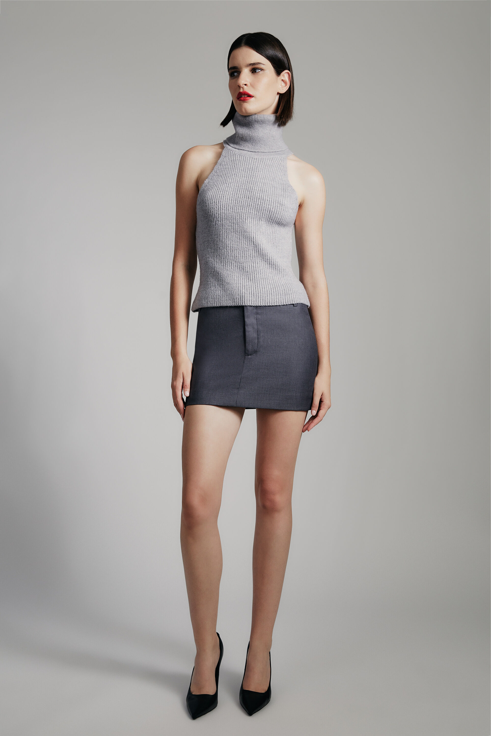 ミストレアスHem Race Mini Skirt 【Dark gray】
