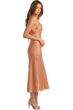 SANDIE SLIP DRESS in colour SANDSTONE