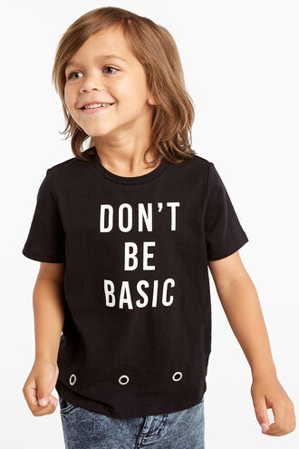 DON'T BE BASIC TEE in colour JET BLACK