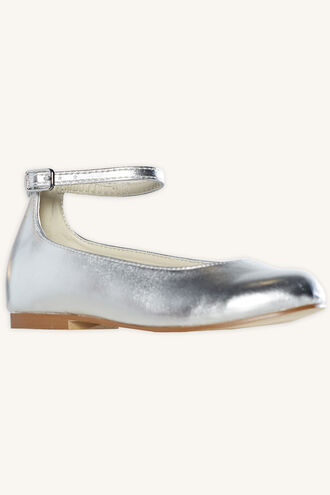 GRACE METALLIC BALLET FLAT in colour SILVER