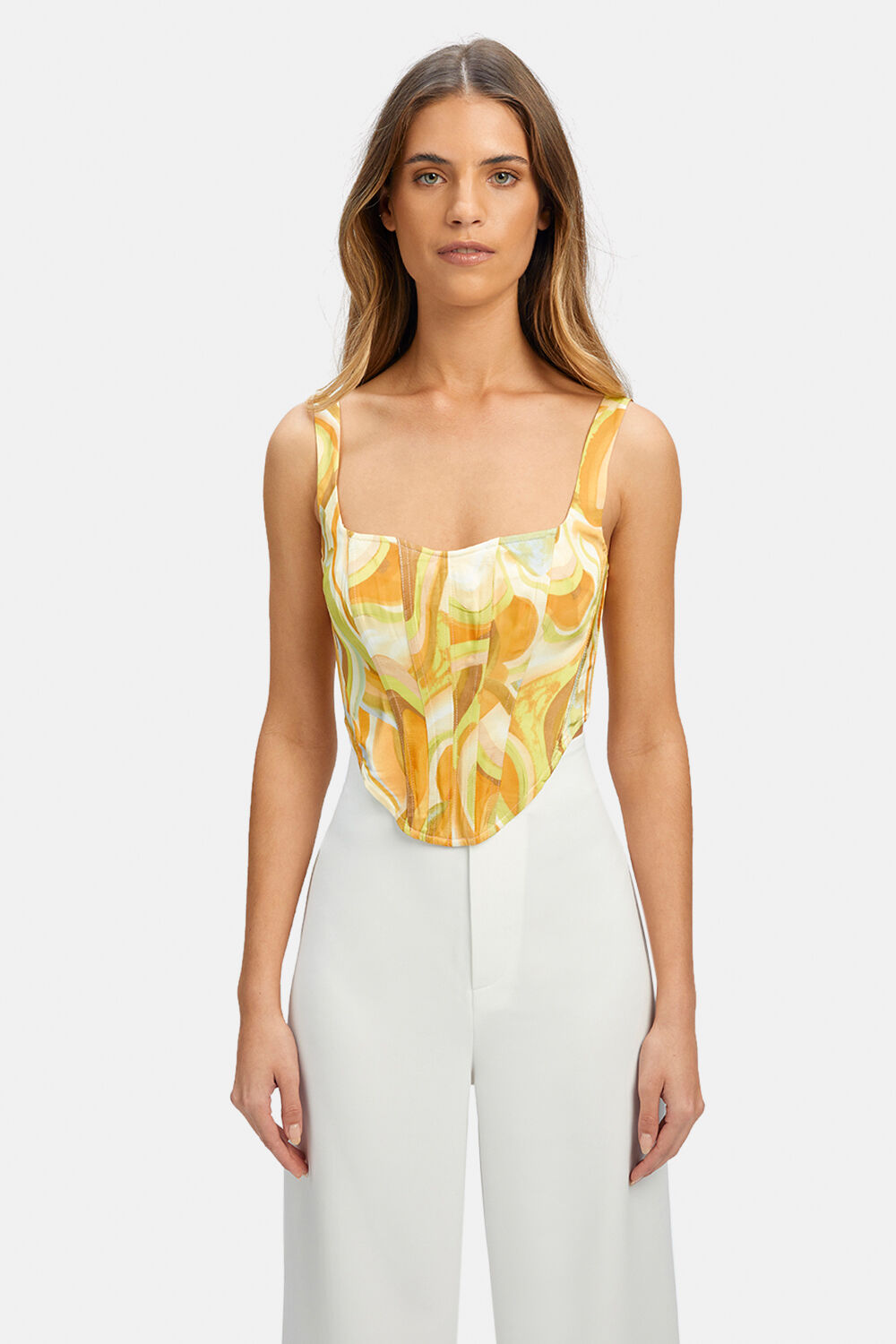 TIANI CORSET BUSTIER in colour SPECTRA YELLOW