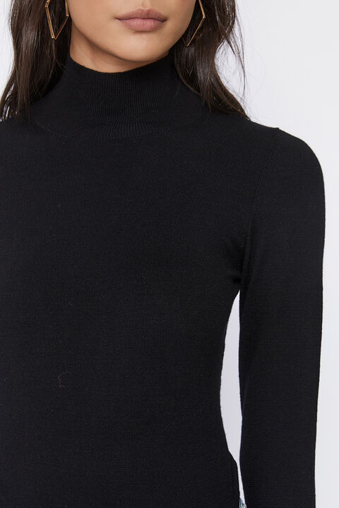 SELINA TURTLE NECK KNIT in colour CAVIAR