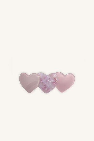 3 OF HEARTS CLIPS in colour PINK CARNATION
