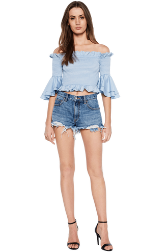 ERIN CUT OFF SHORT in colour TRUE NAVY