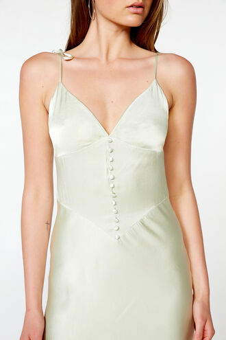 ZELDA SLIP DRESS in colour DUSTY AQUA