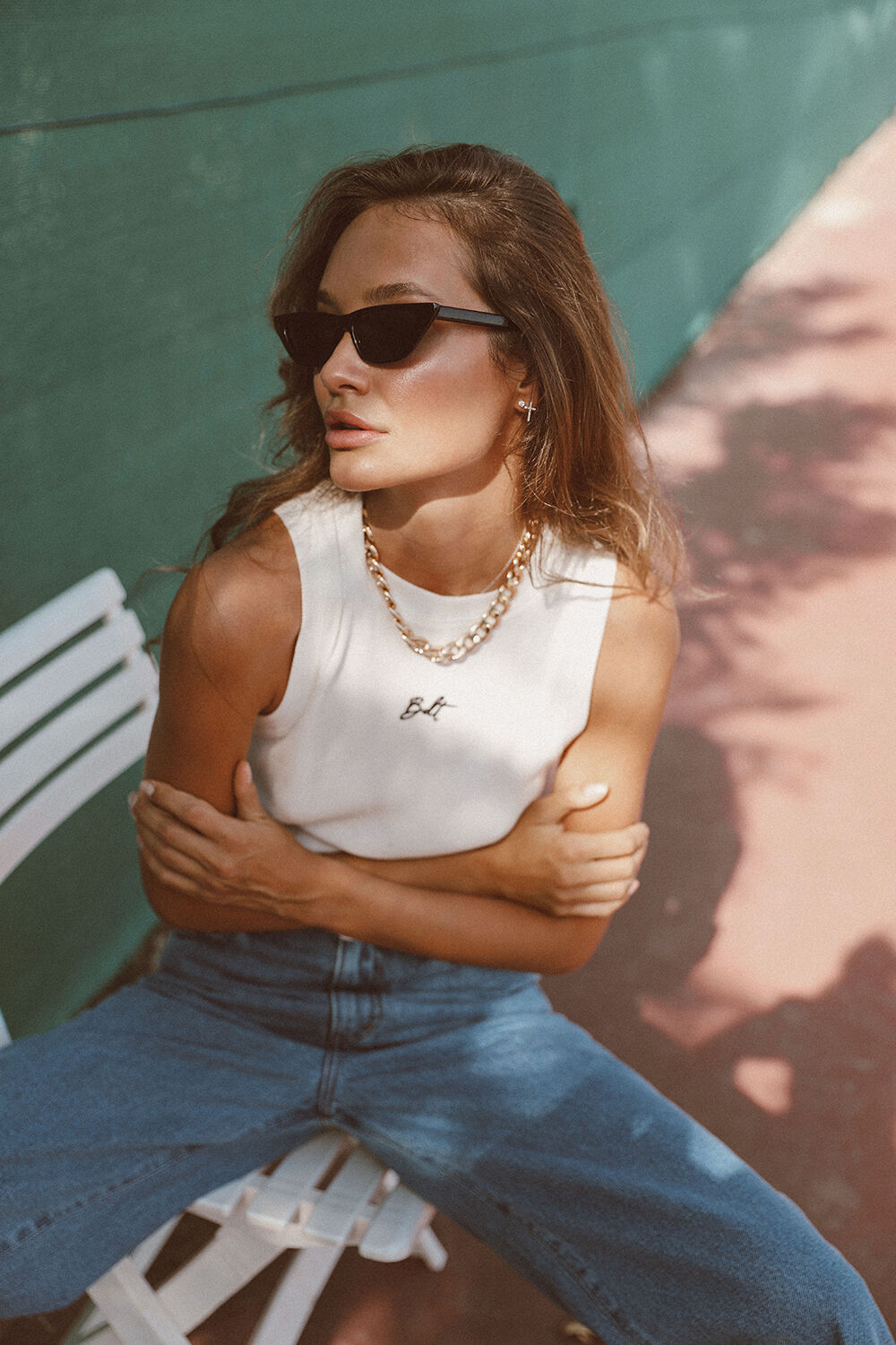 SEMRA TOP in colour BRIGHT WHITE