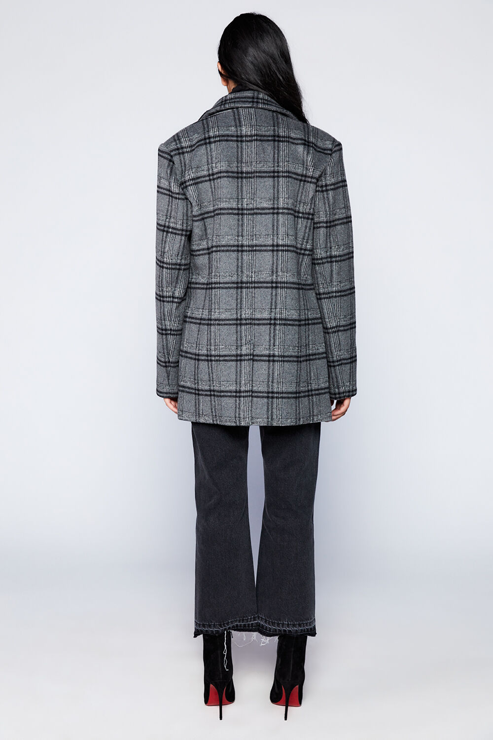 CHECKED BLAZER in colour BIRCH