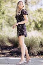 JUNIPER MINI DRESS in colour METEORITE