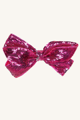 SEQUIN BOW in colour VEILED ROSE