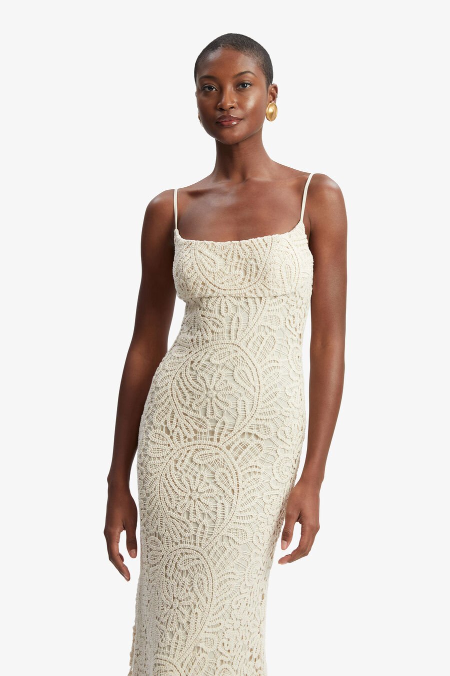 Adoni Crochet Midi Dress