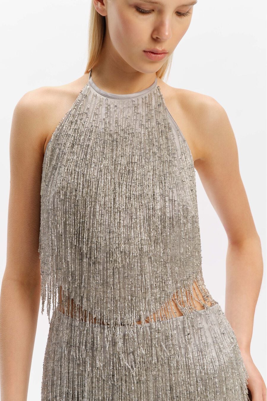 Wrenley Fringe Halter Top