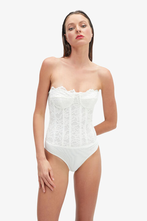 OSKAR BODYSUIT in colour BRIGHT WHITE