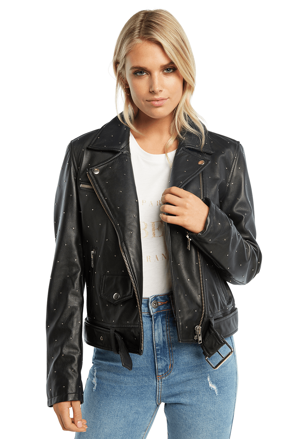 Kira Leather Biker Jacket | Ladies Sale & Clothing | Bardot