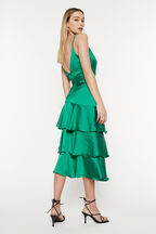 LENNIE MIDI DRESS in colour CLASSIC GREEN