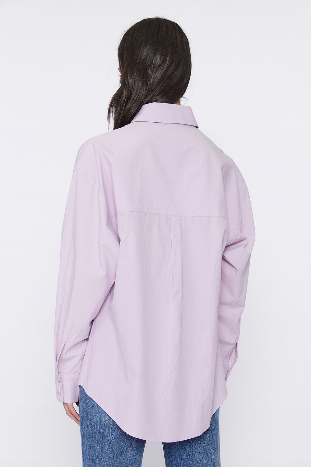 Alyssa Boyfriend Shirt in Lilac | Bardot
