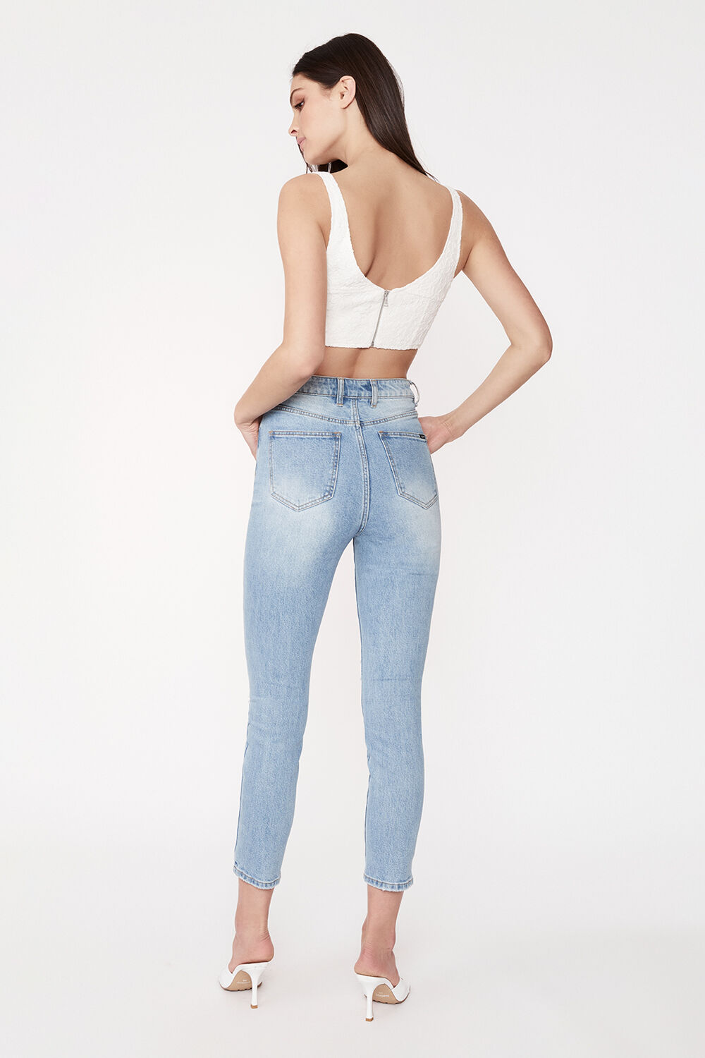 SIENNA SUPER HIGH RISE JEAN in colour BRIGHT WHITE