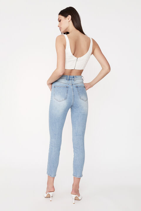 SIENNA SUPER HIGH RISE JEAN in colour BRIGHT WHITE