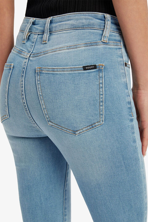 KHLOE HI CROP JEAN in colour DREAM BLUE