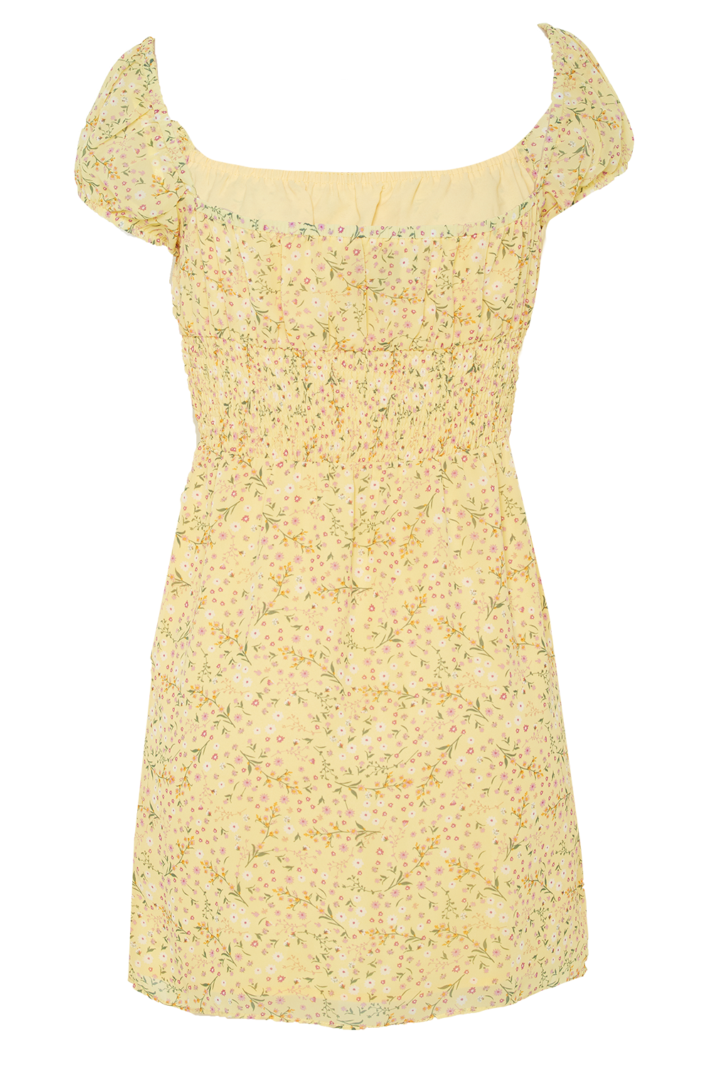 ELISA MINI DRESS in colour VIBRANT YELLOW