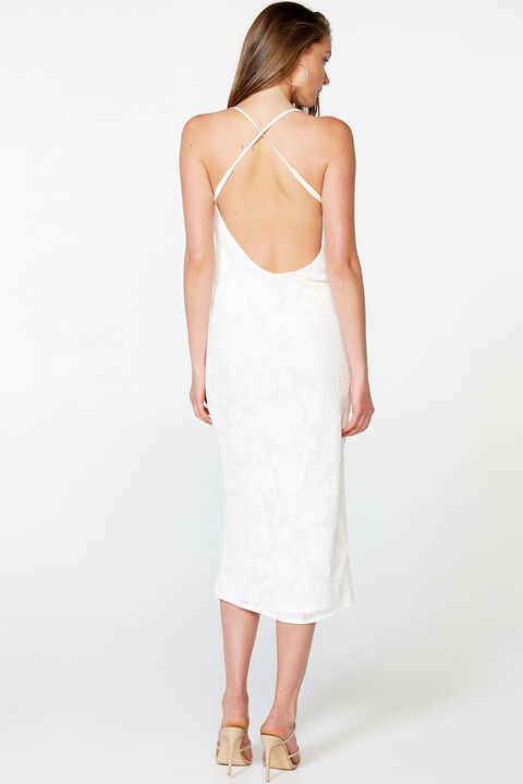 TEMPEST SLIP DRESS in colour CLOUD DANCER