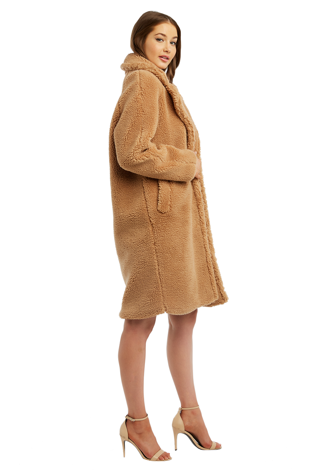 Teddy Long Coat Ladies Clothing & Jackets & Coats Bardot