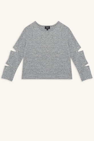 CELINE KNIT TOP in colour NIMBUS CLOUD