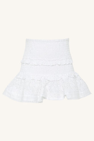 LOLITA SHIRRED SKIRT in colour CLOUD DANCER