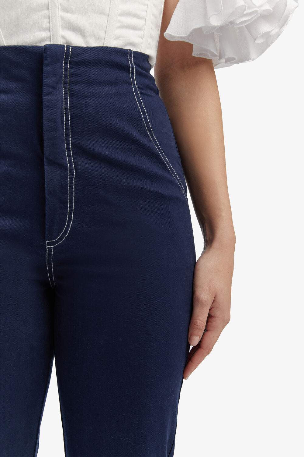 KAMILA HIGH WAIST PANT in colour BLACK IRIS