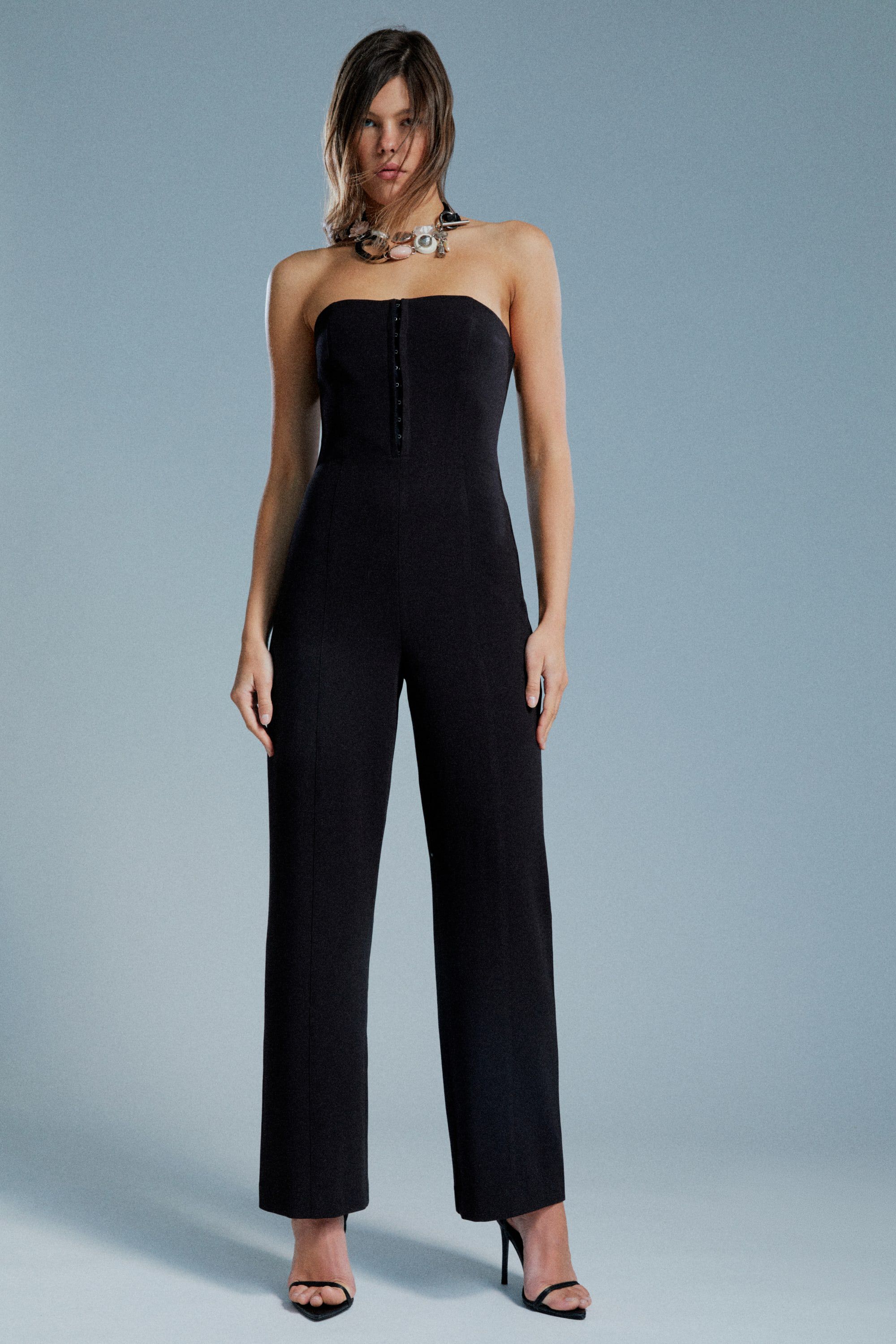 Fantino Straight Leg Jumpsuit In Black Bardot