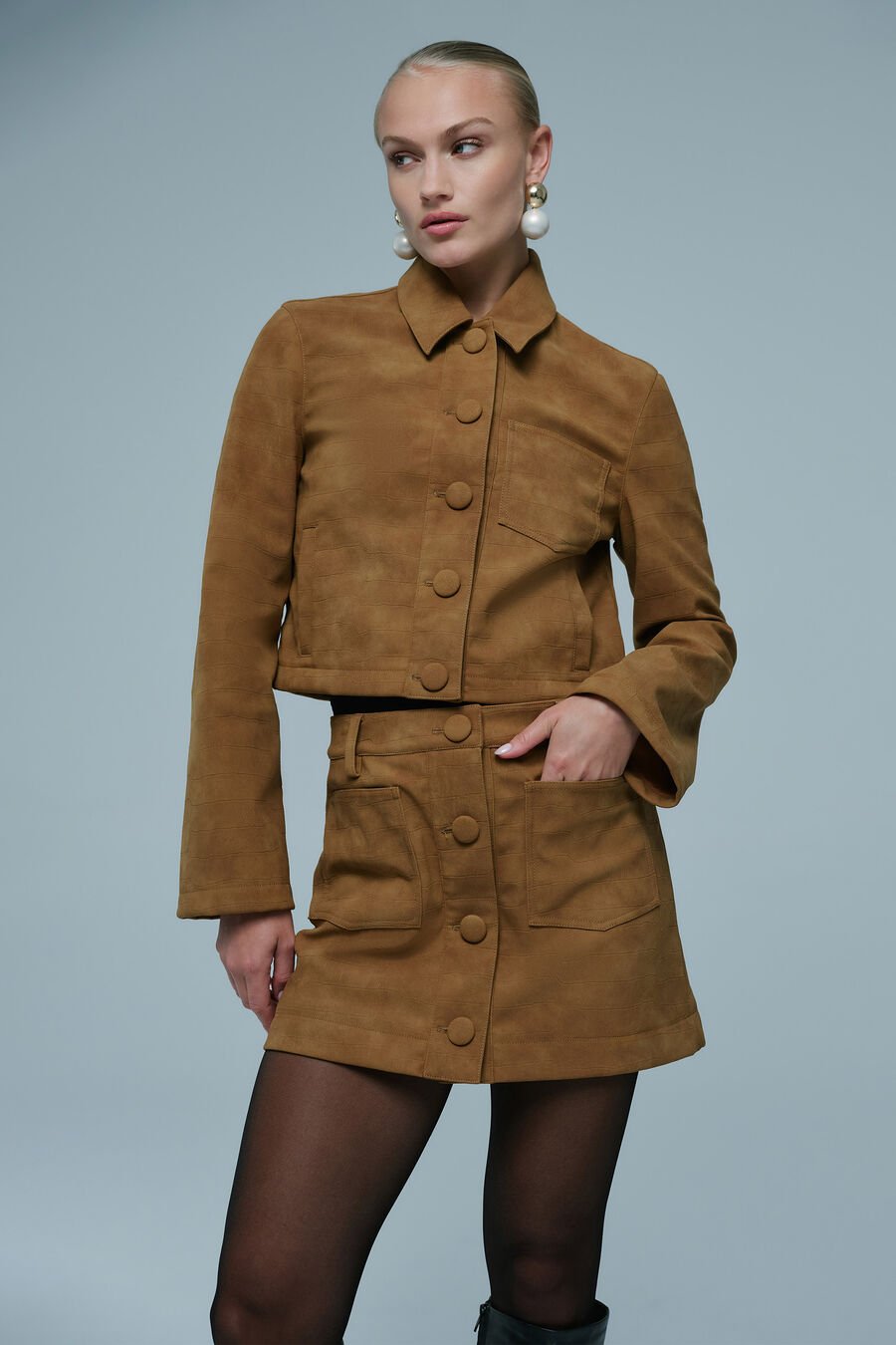 Lorenzo Croc Vegan Suede Shirt