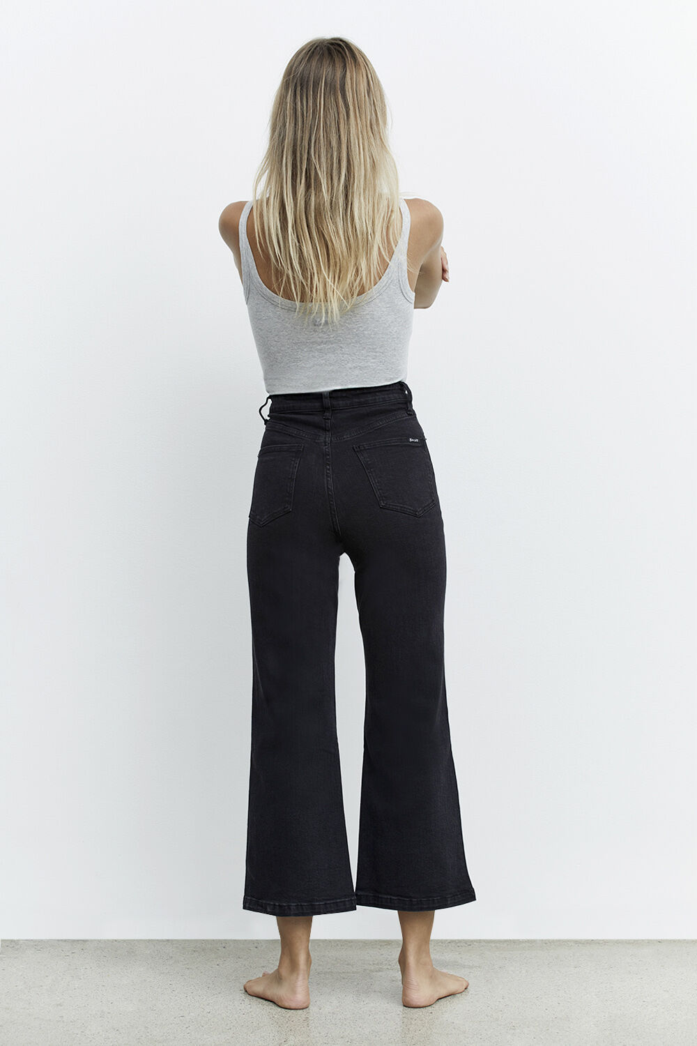 LORA WIDE LEG JEAN in colour CAVIAR