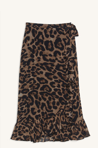 MAXI LEO WRAP SKIRT in colour DESERT MIST