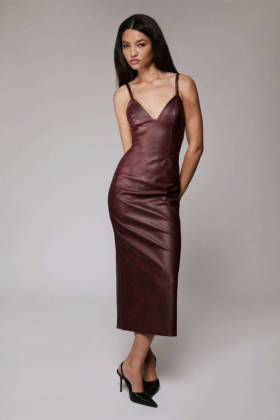 Estine Vegan Leather Dress