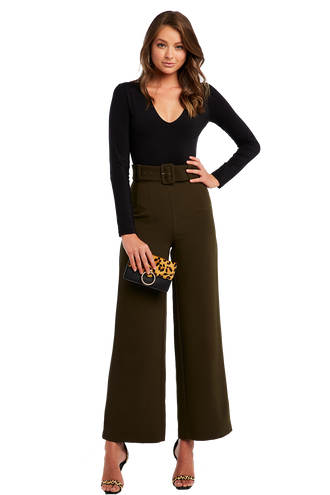 ALLURE BODYSUIT in colour CAVIAR