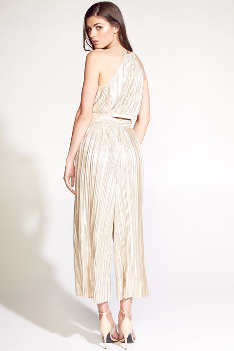 KELLIE PLISSE PANT in colour WHITE SWAN