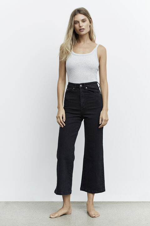 LORA WIDE LEG JEAN in colour CAVIAR