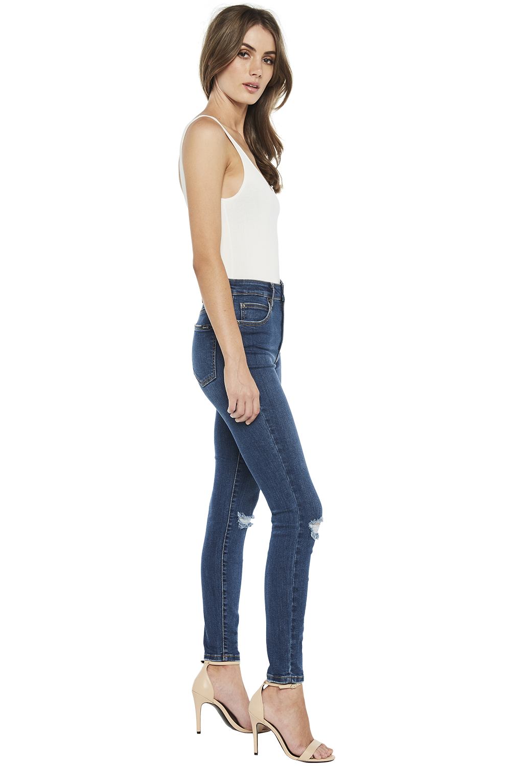Khloe True Blue Jean in Vintage | Bardot