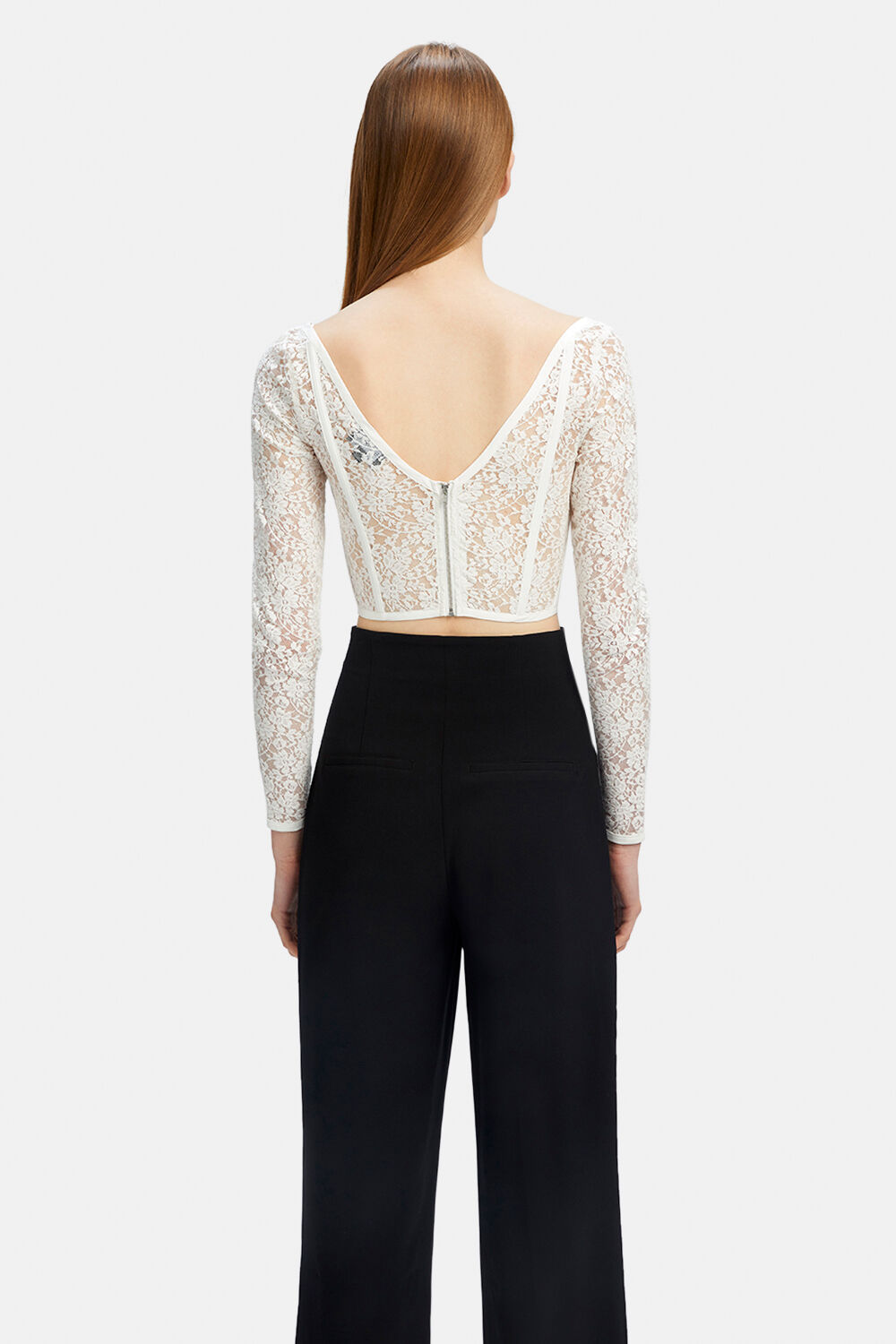 LACE CORSET TOP in colour CLOUD DANCER