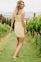 ELISA MINI DRESS in colour VIBRANT YELLOW